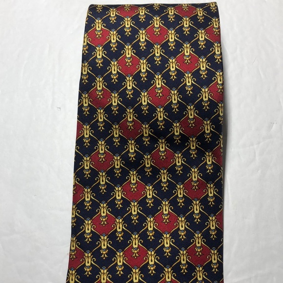 Jos A Bank red and blue silk tie - Picture 3 of 5